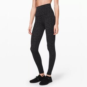 Lululemon Align Super High Rise 28”Legging in Formation Camo Deep Coal Multi